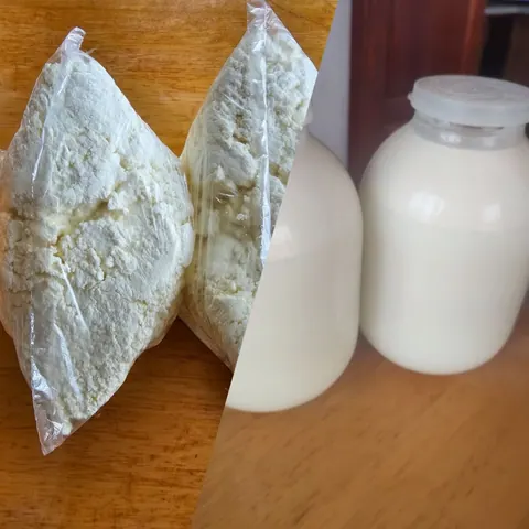Творог домашний, молоко цельное домашнее