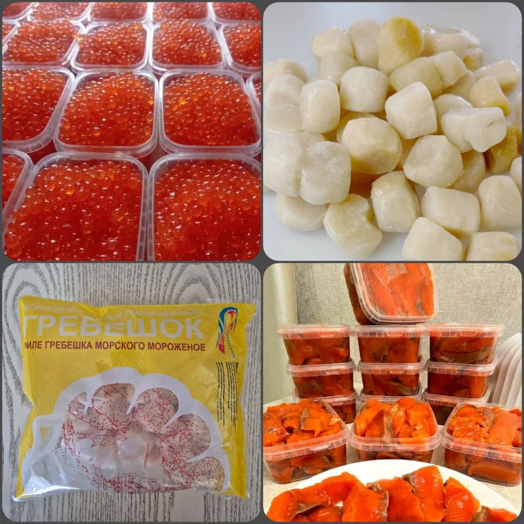 Красная икра нерки и кеты, мясо краба, пресервы из лосося — фото 2