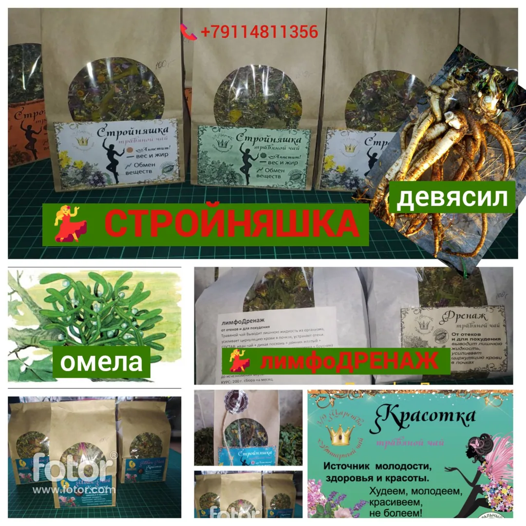 Травяные чаи для похудения и дренажа
